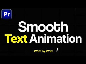 Smooth Text Animation in 2 Minutes (Premiere Pro Tutorial)