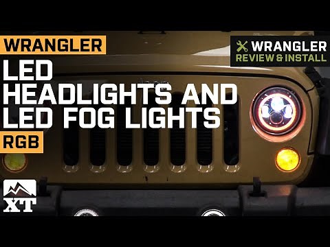 Jeep Wrangler 7-Inch LED Headlights and LED Fog Lights with ColorSMART RGB Review & Install