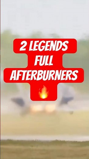 F-22 vs F-15 FULL Afterburner Takeoff 🔥