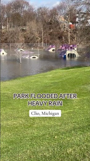 Park heavily flooded after storm hits Michigan