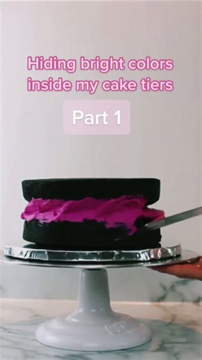 Why I hide neon buttercream inside this simple white cake