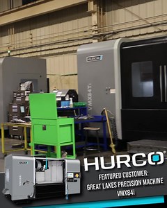 Just a few clips of a VMX84i from our upcoming Hurco Customer Spotlight video with Great Lakes Precision. Hurco VMX84i 50 Taper Travel: 84 x 34 x 30 in Table Size: 86 x 34 in Spindle: 8,000 rpm, 260 ft-lbs @ 600 Tool Capacity: 32 CAT 50 Machine Weight: 36,806 lbs Learn more at https://www.hurco.com . . . . #hurco #hurcocnc #vmx84i #cnc #cncmachine #cncmill #mill #cncmachining #cncmachinist #machinist #machineshop #jobshop #manufacturing #tech #conversationalcontrol #gcode #winmax #cnccontrol #ma