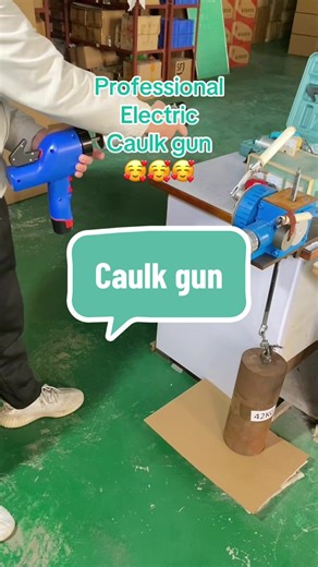 Professional electric caulking gun for silicone, with smooth trigger and consistent bead control.#seal #caulk #diytools #sealantapplication #project