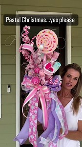 5.2K views · 127 reactions | Pastel Christmas? Yes please! This candy themed tree topper and rag bow candy wreath would pair perfectly together! Both available in my shop!   #christmaslights #Christmas #candyshop #candychristmas #candychristmastree #candychristmasdecorations | Kandi's Kreations | Facebook