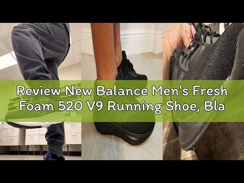 Review New Balance Men's Fresh Foam 520 V9 Running Shoe, Black/Black/Phantom, 10