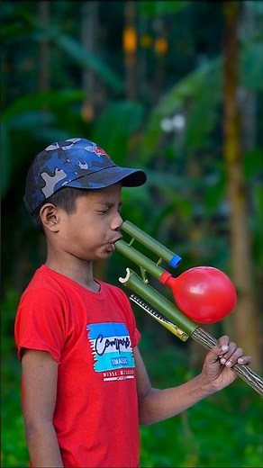 DIY Bamboo Toys using Two Colourful Balloons #craft #diy
