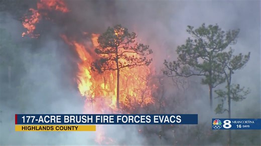 Evacuation order lifted for residents near Highlands County brush fire