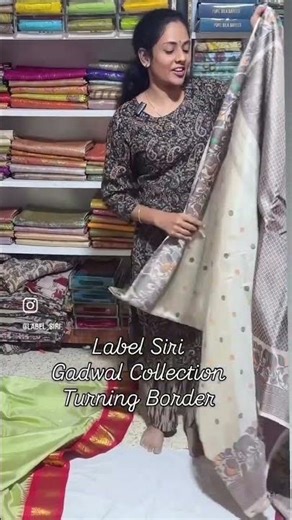 Pure pattu Gadwal Handloom Saree | Label Siri