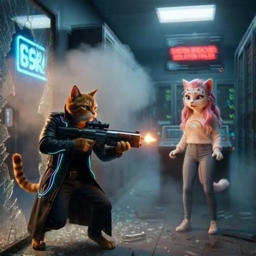 CATS NEON CODE 🤖#shorts