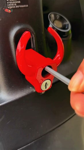 This Red Helmet Lock Solves a Big Scooter Problem! 🛵🔒#bikeaccessories