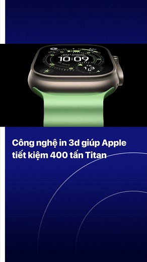 Năm nay, toàn bộ vỏ Apple Watch Ultra 3 và vỏ titan của Apple Watch Series 11 đều được in 3D từ 100% bột titan tái chế chuẩn hàng không vũ trụ, một thành tự từng được cho là bất khả thi ở quy mô lớn. #apple #applewatch | VTV Index