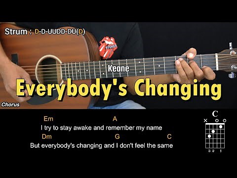 Everybody's Changing - Keane | EASY Guitar Tutorial with Chords - Guitar Lessons