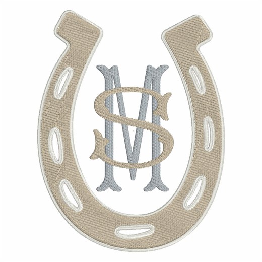 Horseshoe Embroidery File: Monogram Frame (9 Formats - Instant Download) - Etsy