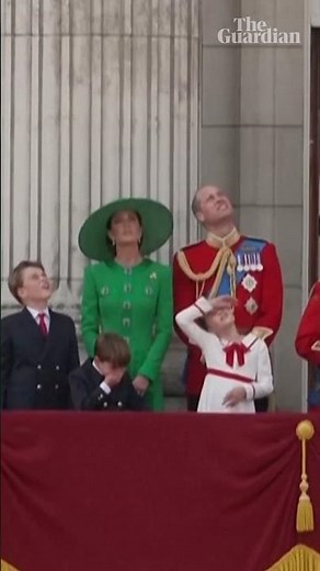 Royal family gather on Buckingham palace balcony to watch fly-past