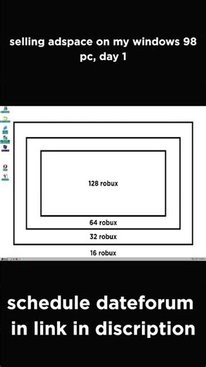 selling adspace on my windows 98 pc, day 1