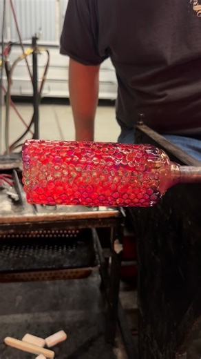 Kinsey Cook on Instagram: "I am so excited!! A new encalmo murrini series is under development. I am so pumped to create some new shapes! Just keep creating. #discover #reels #glass #fyp"