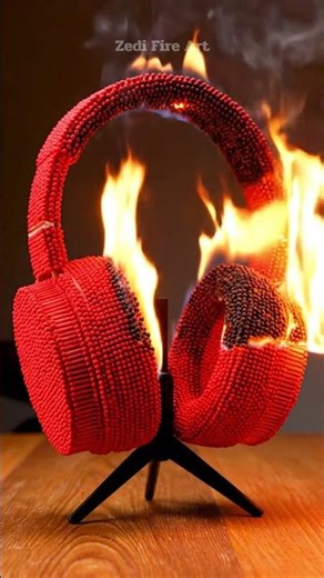 Burning Red Matchstick Headphones 🎧🔥 | Music ASMR