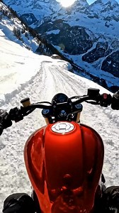 Icy Alpine Slide! #motorcycle #motovlog #pov #swissalps #icemountain #adventure | MadMoto