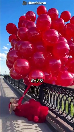 🎈😱 Girl Flies With Thousands of Balloons... The Ending Is Insane! #shortsvideo #viralvideo