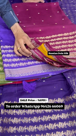 @sidhisilks on Instagram: "🎊🎉 New Arrivals Russian Dola Silk sarees with traditional colors available SALE Price : 1699/- 🎊🎉 📍Store Address: Siddhi Silk Sarees, Shop no 15&16, Ground Floor, LPT Market,LB Nagar, Hyderabad 📍 Siddhisilks - NO COD Store Address link in bio How to order ??? ( WhatsApp + 91 96426 66069 ) ~ Take a your selected Saree screenshot ~ Send it on WhatsApp ~ Sales team +91 96426 66069 ~ Only online payment & No cash on delivery ~ we send your parcel through DTDC at your