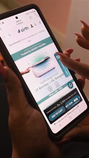 POOJA SARAF on Instagram: "@airth.in Upgrade your AC. Upgrade the air you breathe. 🌿💙 Don’t Forget to use my Code POOJASARAFXAIRTH HEPA Filter ✔ PM2.5, Germ & Allergy Protection ✔ AQI