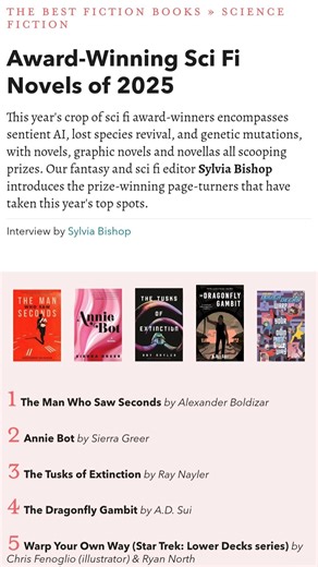 Alexander Boldizar on Instagram: "2025's best science fiction books!"