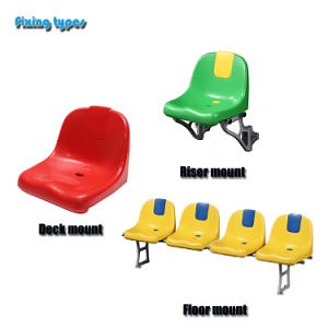 [Hot Item] Floor Mounting Plastic Stadium Seats Chair Spectator Gym Seating with Medium Back