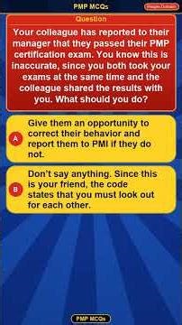 PMP Question 8 : People's Domain