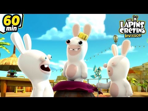 Les Lapins vont à la plage ! - Compilation 1H | Les Lapins Crétins Invasion🐰 | Nouveaux épisodes HD