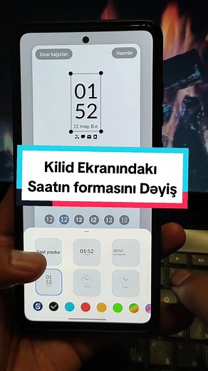 Kilid Ekranındakı Saatın Formasını Dəyiş - Samsunglarda Saat Kilidi Değiştirme