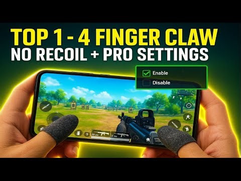 BGMI 4 Finger Claw Setup 2025 | Best Controls + No Recoil Sensitivity Guide