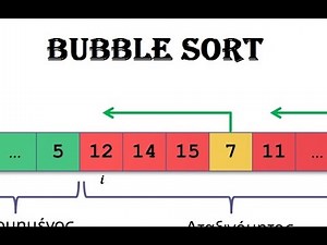 ΑΛΓΟΡΙΘΜΟΙ ΣΕ C - ΜΑΘΗΜΑ 3 - ΤΑΞΙΝΟΜΗΣΗ ΠΙΝΑΚΑ - Θεωρία 4 από 6 - Bubble Sort