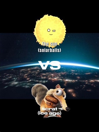 scrat ice age vs the sun solarballs yang menang? 😳🤔 #youtube #character #vs #iceage #solarballs