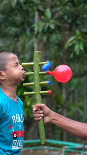 Funny Satisfying Balloon Popping Craft #bamboo