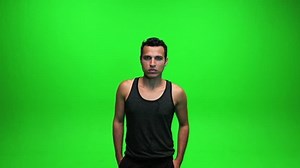 Man Standing Front Green Screen Background Stock Footage Video (100% Royalty-free) 3216004 | Shutterstock