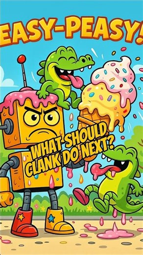 Clank’s Ice Cream Disaster 🍦😂 | Funny Cartoon Short #shorts