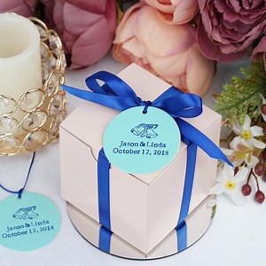 100-Pack 2" Circle Personalized Wedding Tags | eFavormart
