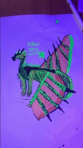 Frog- Wings of fire Rainwing OC i’m new to the fandom #wingsoffire #wingsoffireoc