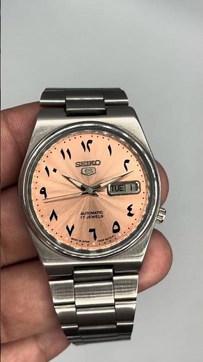 Seiko 5 Automatic 7009 Sunburst Orange Arabic Watch Japan Vintage Classic#watch #seiko#seikowatches