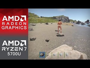Rust Gameplay AMD Radeon Graphics + AMD Ryzen 7 5700U