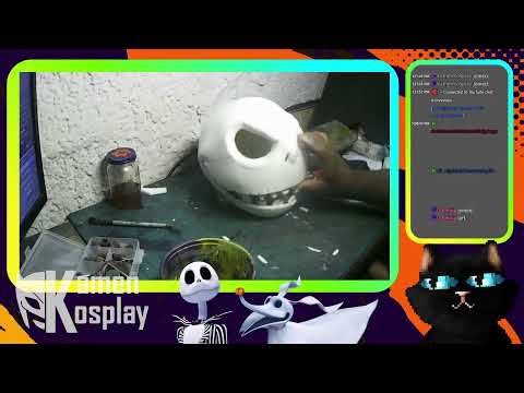 MakingJack Skellington's mask / Mascara de Jack Skellington.