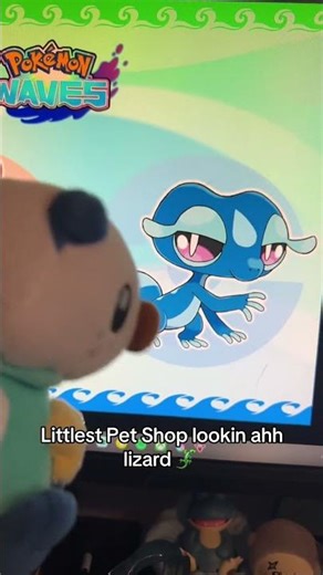 Goofy ahh lizard 🦎 #pokemon #oshawott #littlestpetshop #plush #pokemonwindsandwaves #pokemonday