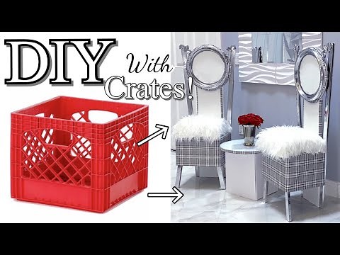 DIY CRATE CHALLENGE! Transforming Crates into Accent Pieces.