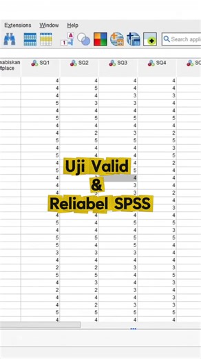 Uji Valid dan Reliabel Semudah ini Ko! Kalau bingung cara uji dari 0 sampai Hipotesis klik link di BIO ya! #ujivaliditas #spss #reliability