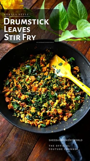 #shorts Kerala Drumstick Leaves Stir Fry Recipe | Muringa Ila Thoran | Moringa Leaves Stir Fry