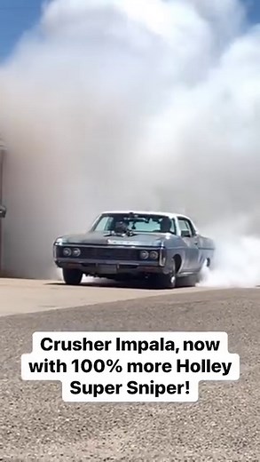 111K views · 6.1K reactions | Dulcich and I broke our carbureted norm and installed a Holley Super Sniper 2x4 on the blown 498 in the Crusher Impala! I have to say that we were both shocked how well it worked right out of the box. #notanad #crusherimpala #holleyefi | David Freiburger | Facebook