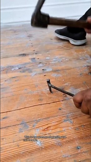 Professional Nail Setting Technique for Wooden Floor Finishing