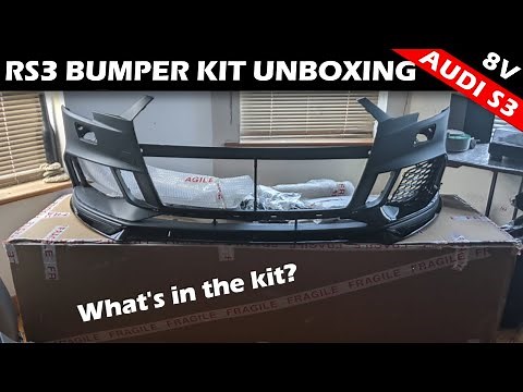 RS3 8V BUMPER CONVERSION Kit Review & Unboxing - Audi S3 8V Black Edition