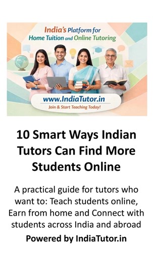 10 Smart Ways Indian Tutors Can Find More Students Online