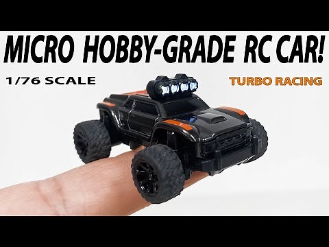 Tiny Hobby-Grade Micro RC Car Monster Truck! 1/76 Turbo Racing C81 Unboxing, Details & Test Run!